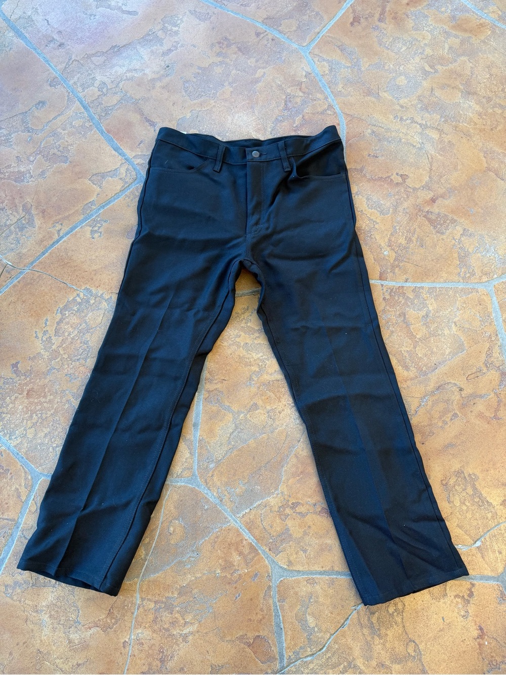 NWT Wrangler Boot Jeans Men’s Black Bootcut Twill Pants Regular Fit 34" Waist
